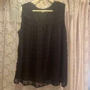 Womens Lime and Chili black flowy tank top